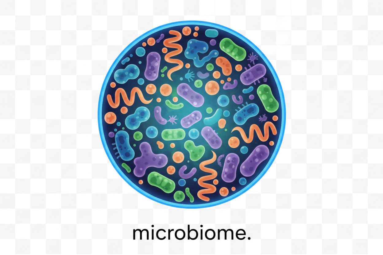 microbiome 을 표현할 수 있는  아이콘을 생성해줘